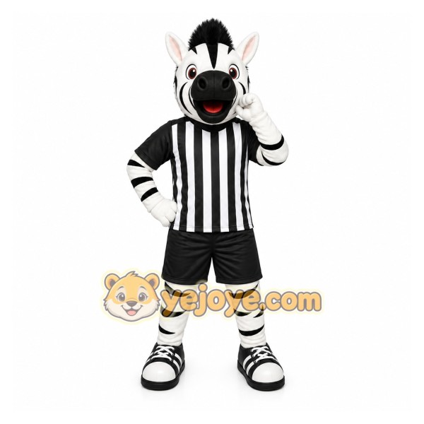 Zebra Referee Mascot Costume