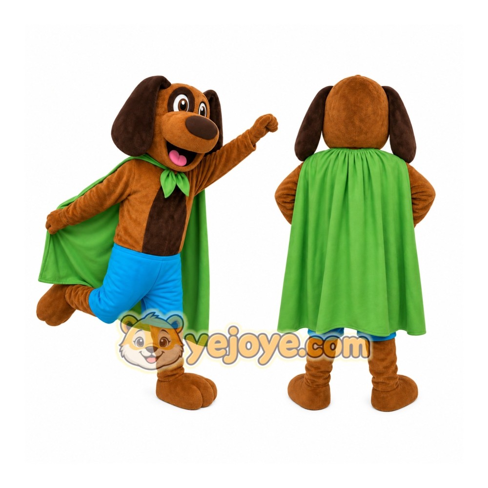 Dog Green Cape Mascot Costume