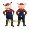 Pig Overalls Mascot Costume Pig Overalls Mascot Costume