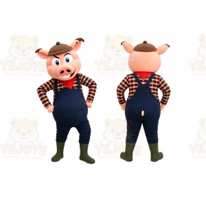 Pig Overalls Mascot Costume