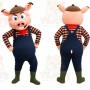 Pig Overalls Mascot Costume