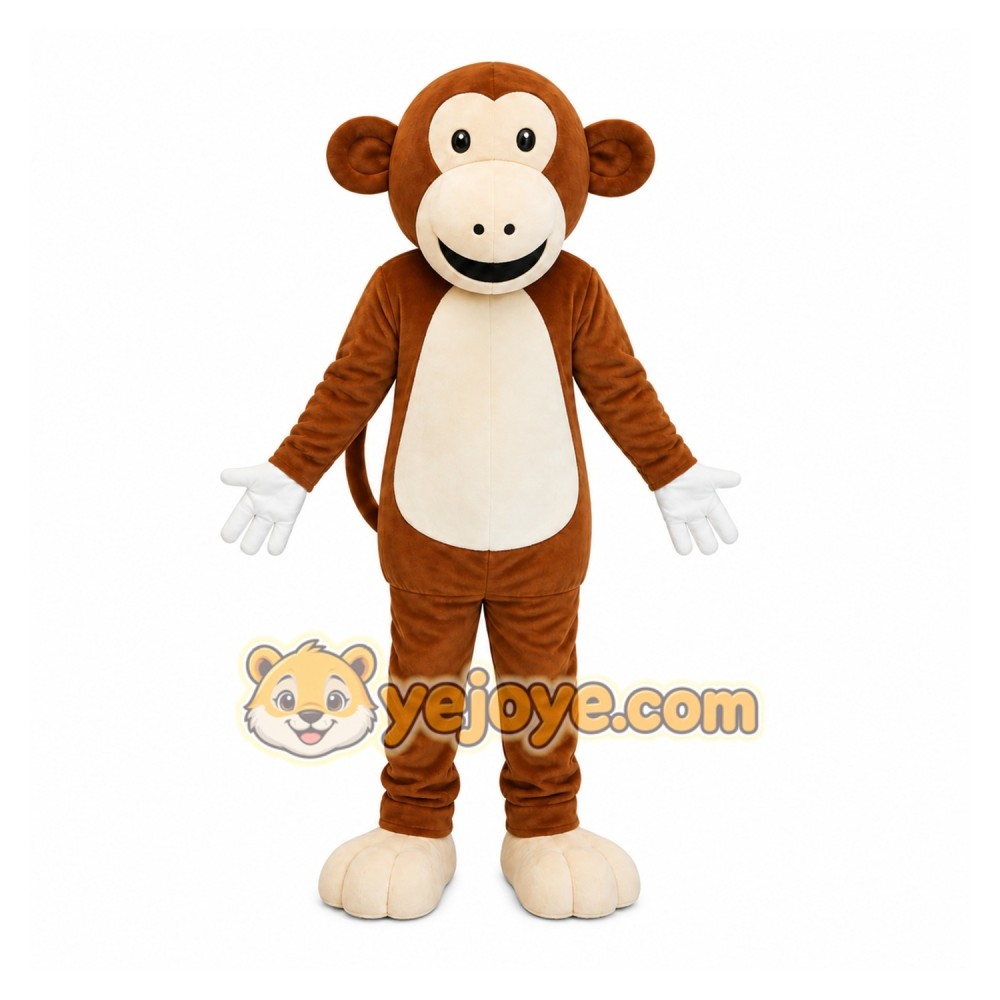 Brown Monkey Mascot Costume Brown Monkey Mascot Costume