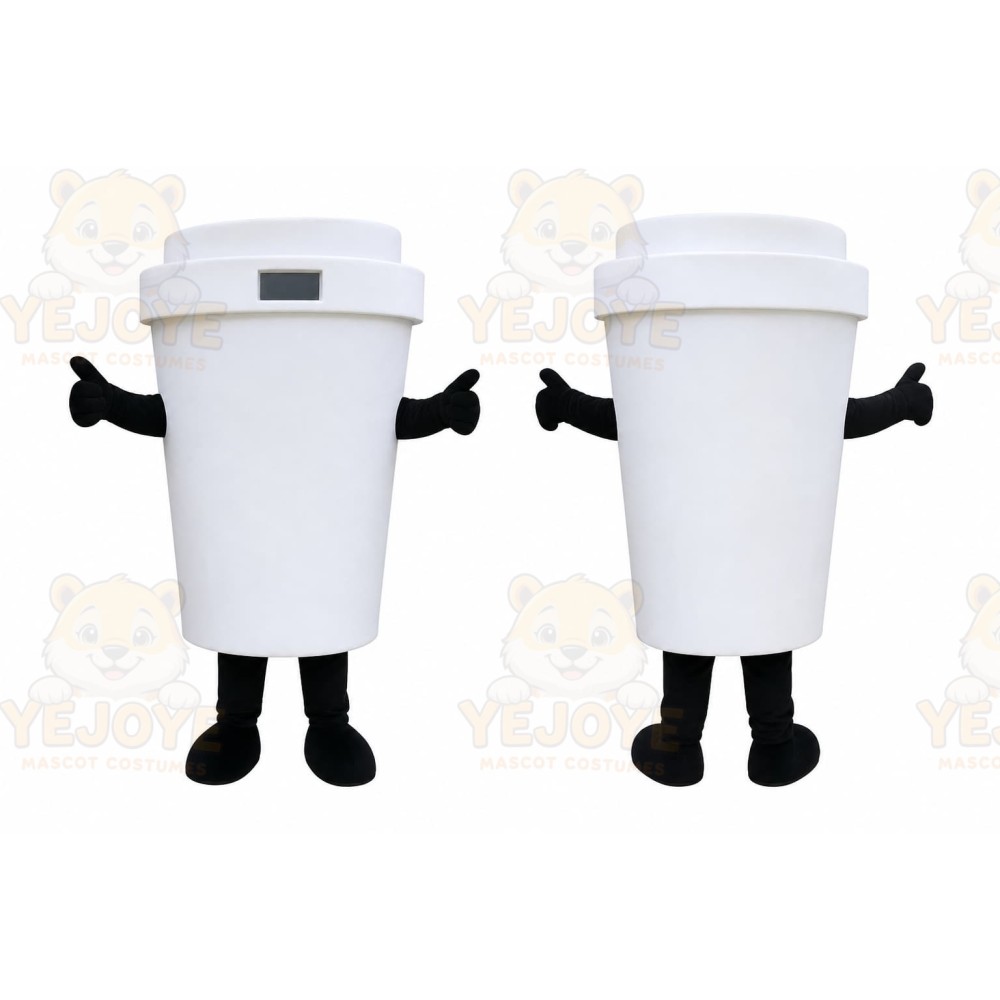 White Bucket Mascot Costume