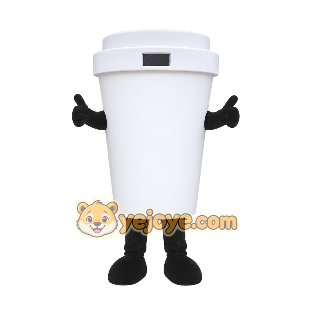 White Bucket Mascot Costume
