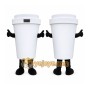 White Bucket Mascot Costume