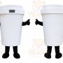 White Bucket Mascot Costume