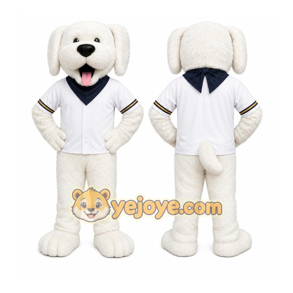 White Dog Suit Mascot Costume
