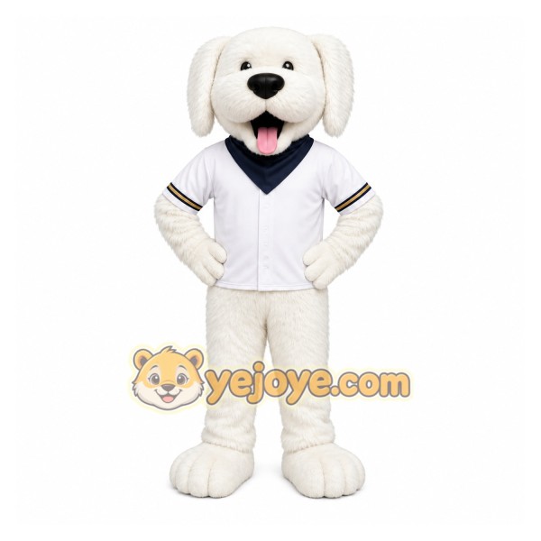 White Dog Suit Mascot Costume