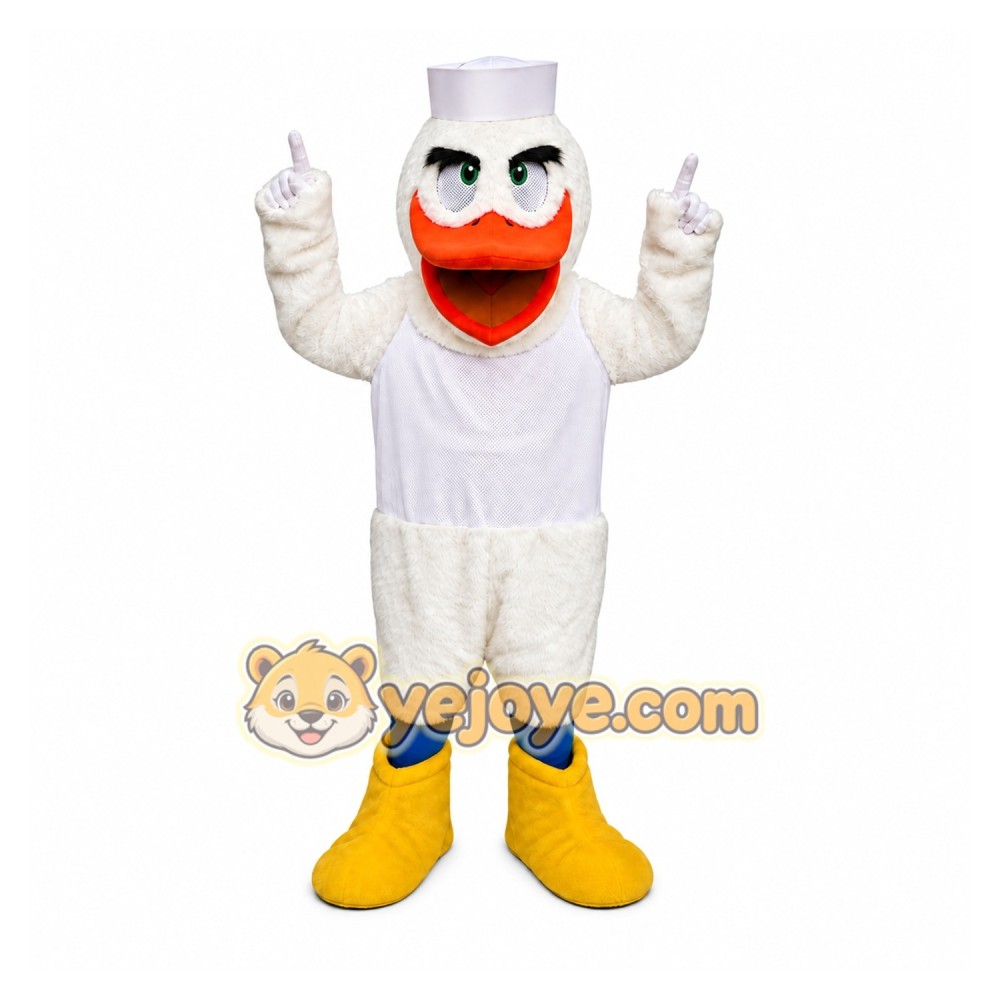 White Duck Mascot Costume White Duck Mascot Costume