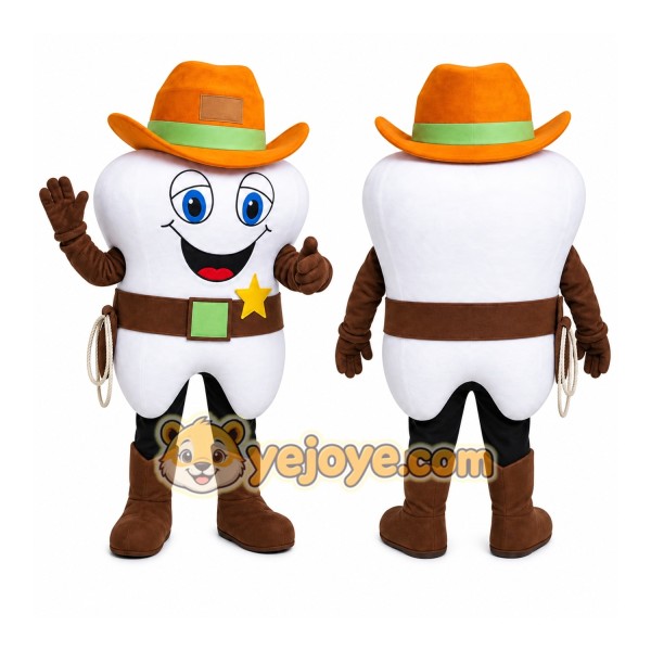 Cowboy Teeth Mascot Costume