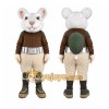 White Mouse Vest Mascot Costume