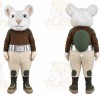 White Mouse Vest Mascot Costume