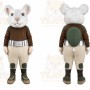 White Mouse Vest Mascot Costume