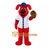 Red Sports Dog Mascot Costume Red Sports Dog Mascot Costume