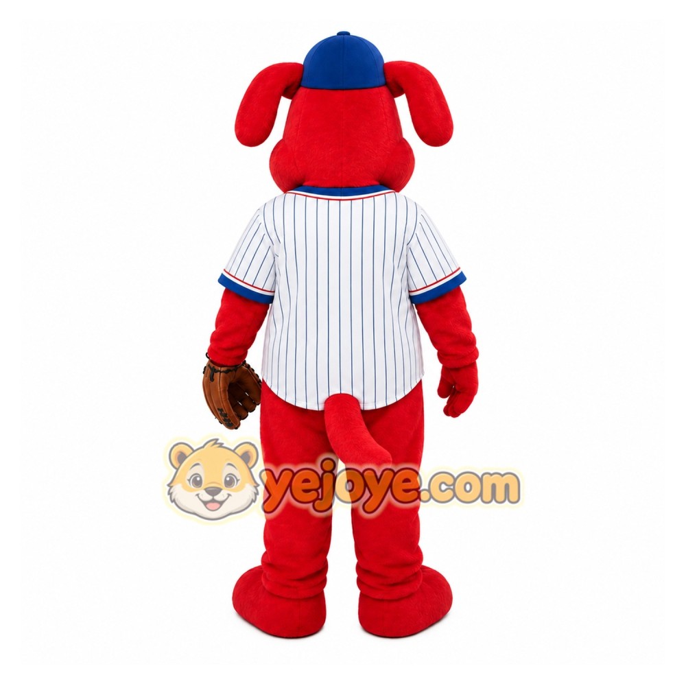 Red Sports Dog Mascot Costume Red Sports Dog Mascot Costume