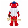 Red Sports Dog Mascot Costume Red Sports Dog Mascot Costume
