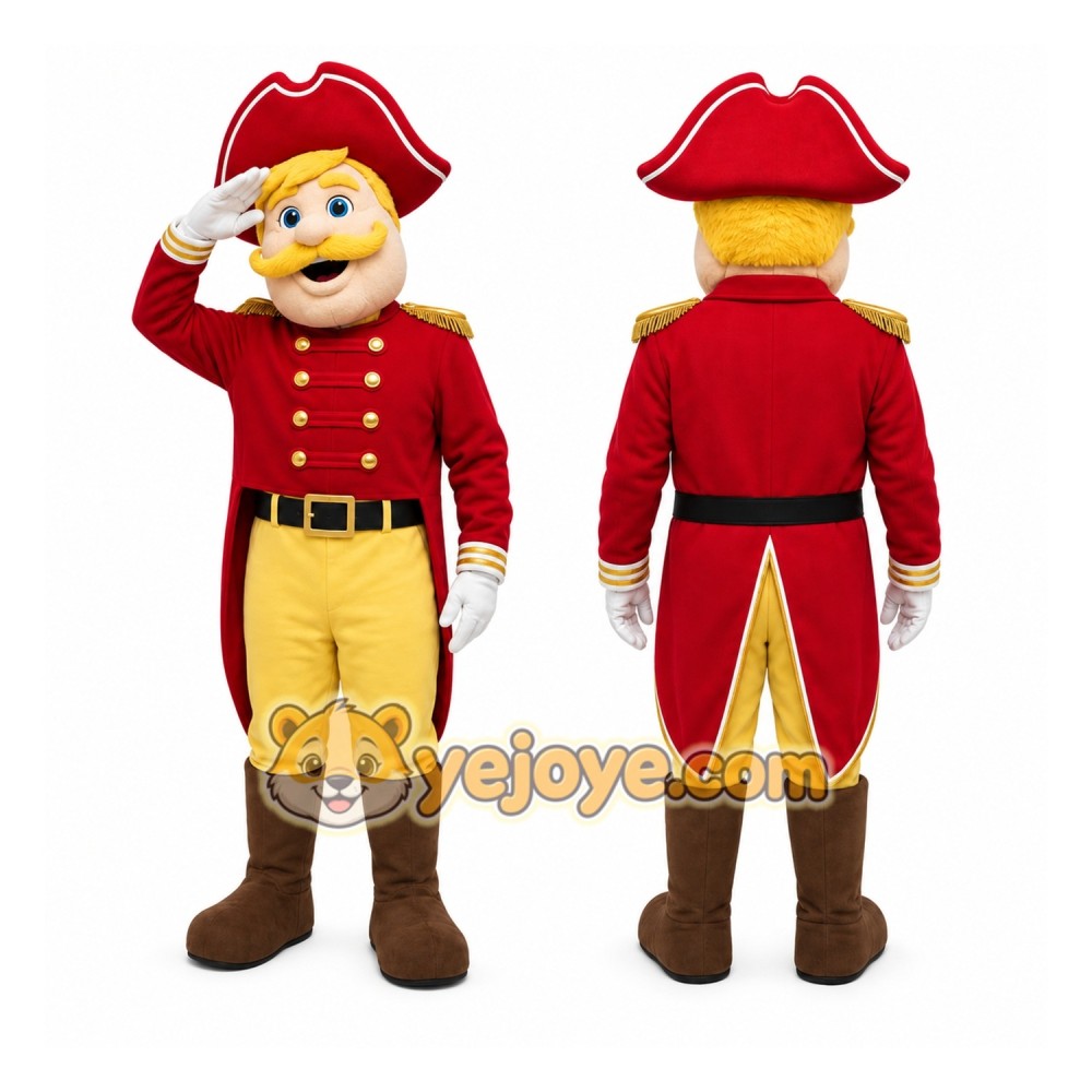 Red Uniform Patriot Mascot Costume