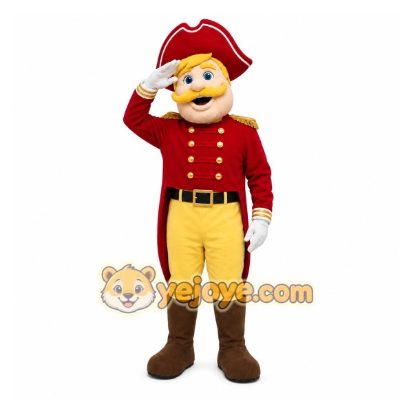 Red Uniform Patriot Mascot Costume