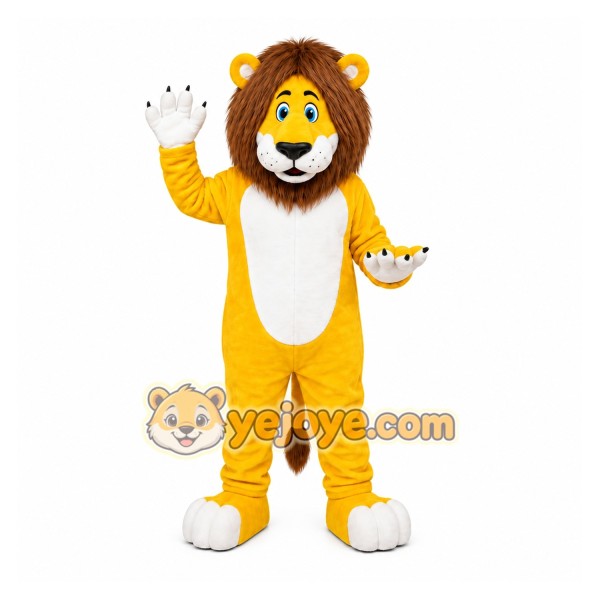 Yellow Lion Mascot Costume