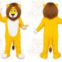 Yellow Lion Mascot Costume