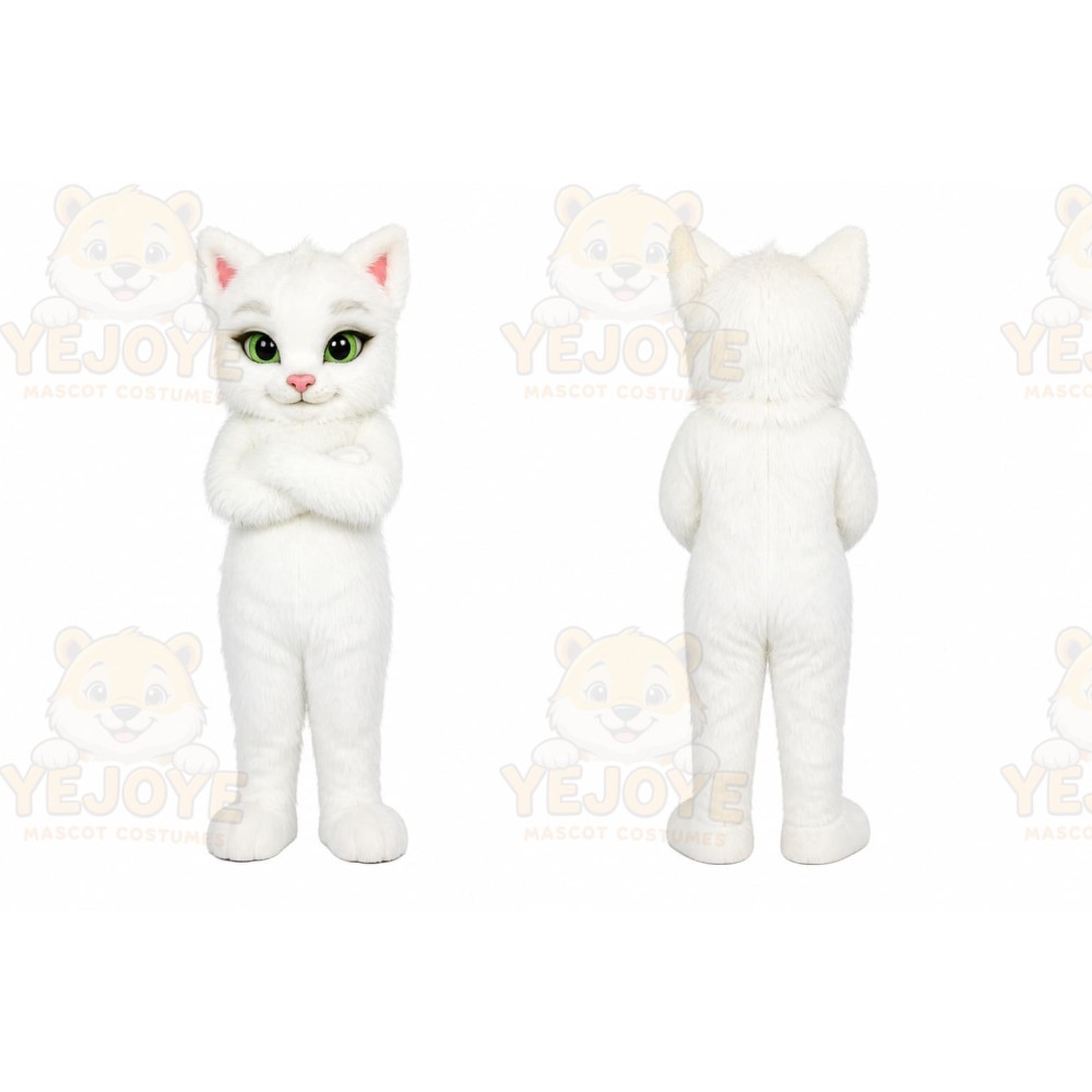 White Cat Mascot Costume