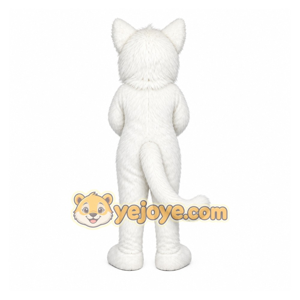 White Cat Mascot Costume White Cat Mascot Costume