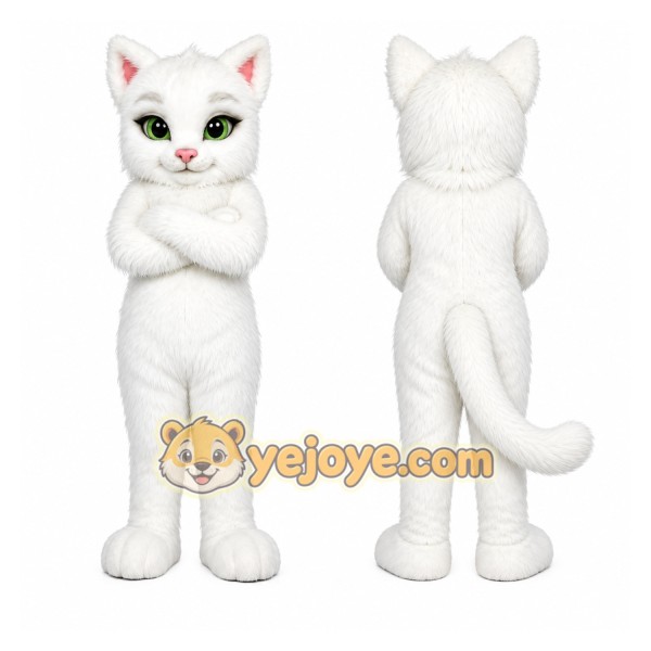 White Cat Mascot Costume