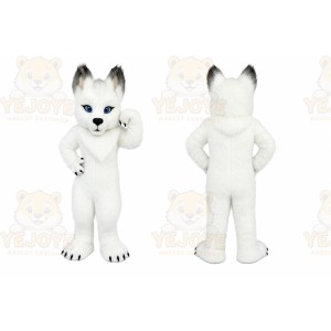 White Wolf Mascot Costume