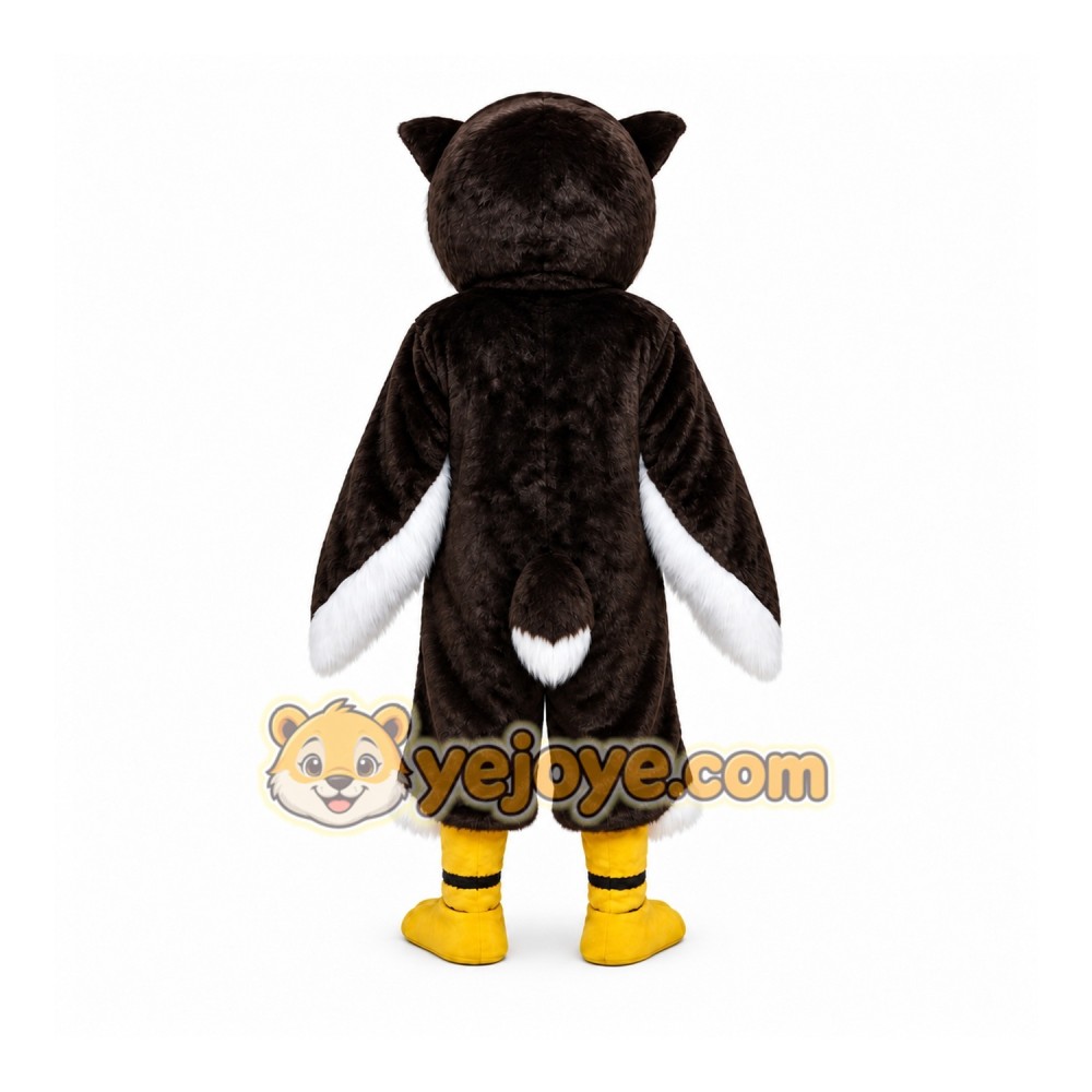 Black Owl Mascot Costume Black Owl Mascot Costume
