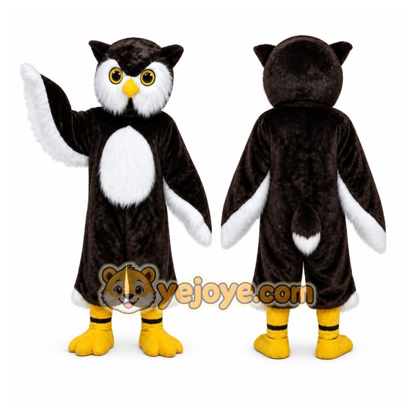 Black Owl Mascot Costume