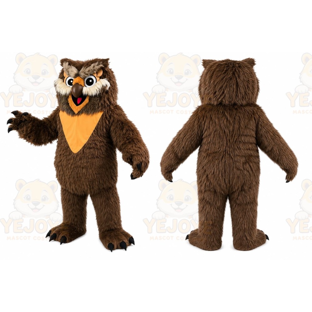Dark Brown Owl Mascot Costume