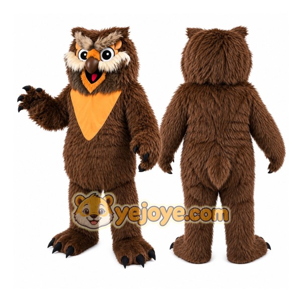 Dark Brown Owl Mascot Costume