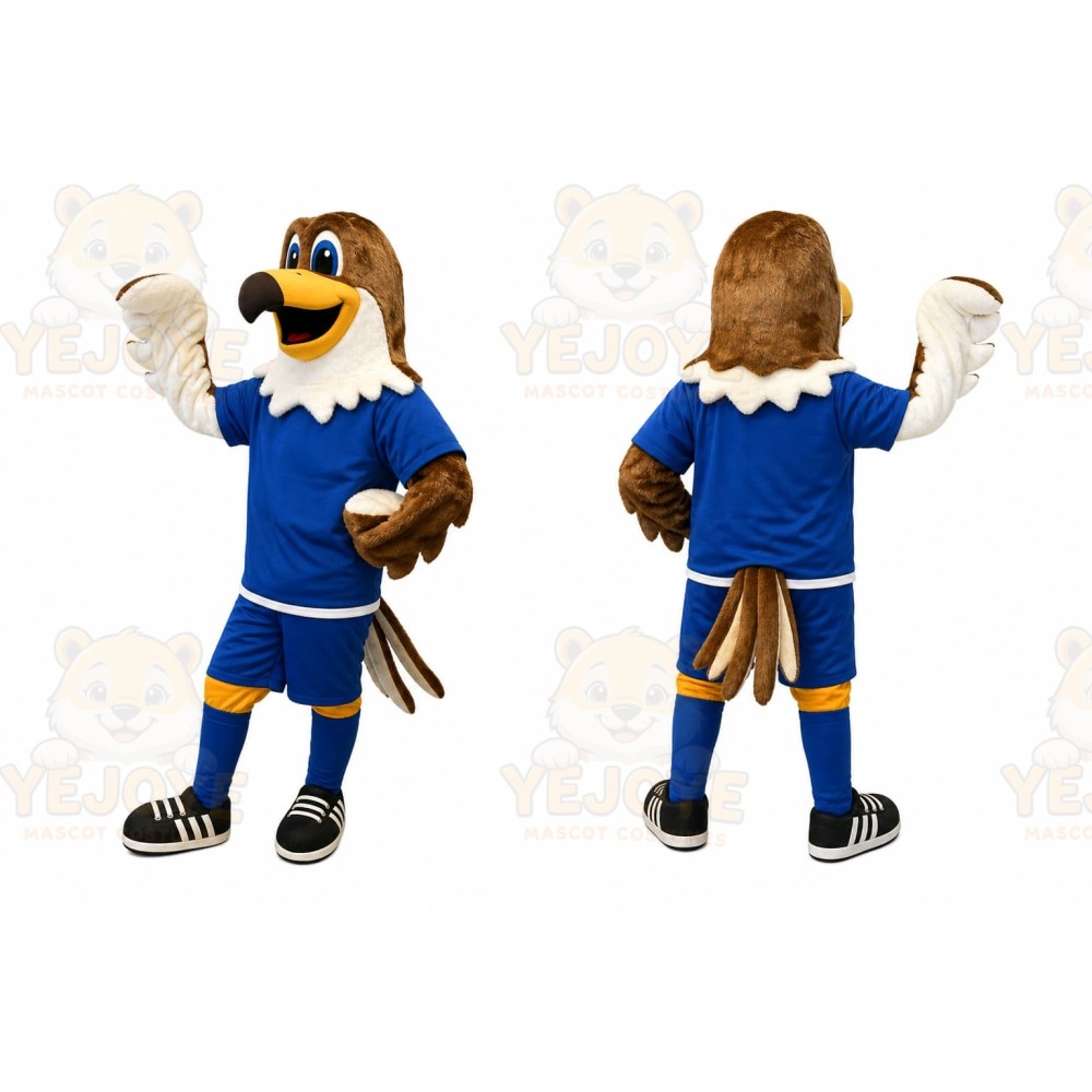 Bald Eagle Blue Suit Mascot Costume