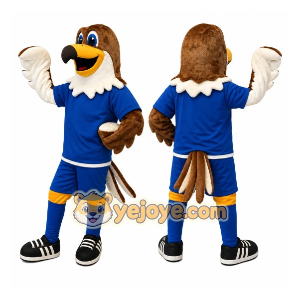 Bald Eagle Blue Suit Mascot Costume