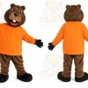 Beaver Orange Shirt Mascot Costume