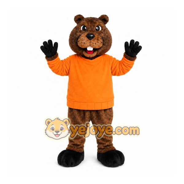 Beaver Orange Shirt Mascot Costume