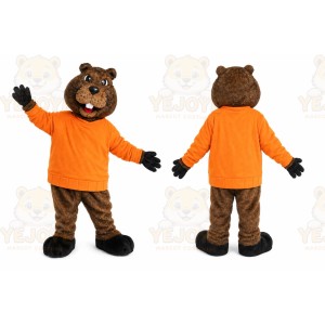 Beaver Orange Shirt Mascot Costume