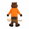Beaver Orange Shirt Mascot Costume Beaver Orange Shirt Mascot Costume