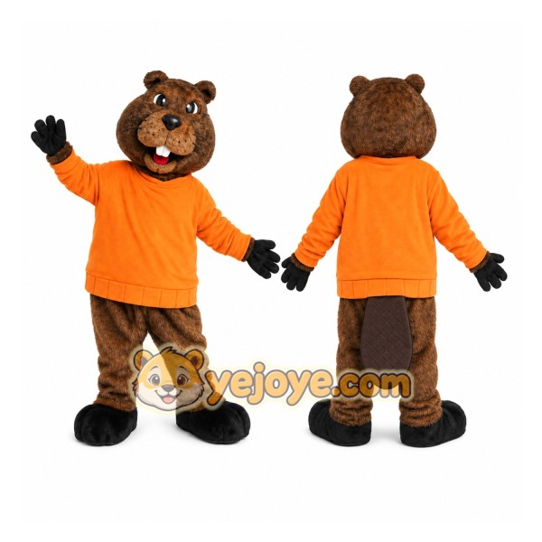 Beaver Orange Shirt Mascot Costume