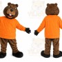 Beaver Orange Shirt Mascot Costume