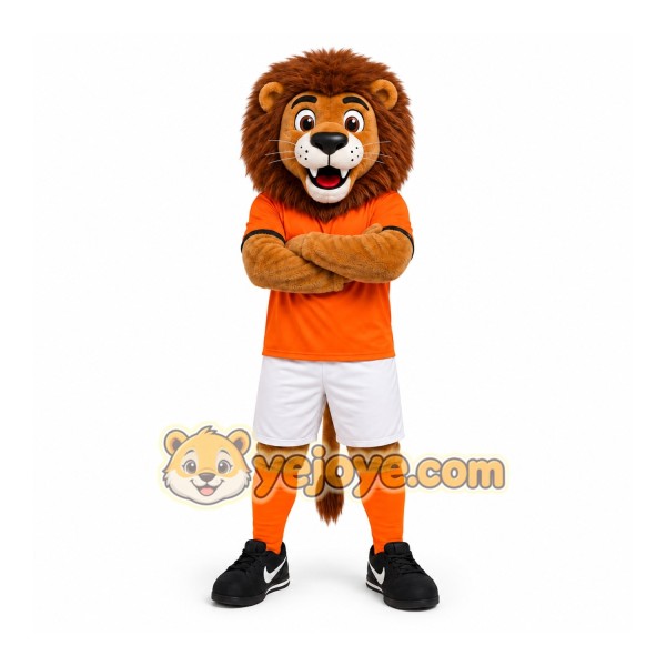 Lion Orange Shorts Mascot Costume