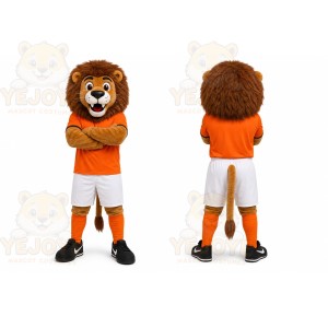 Lion Orange Shorts Mascot Costume