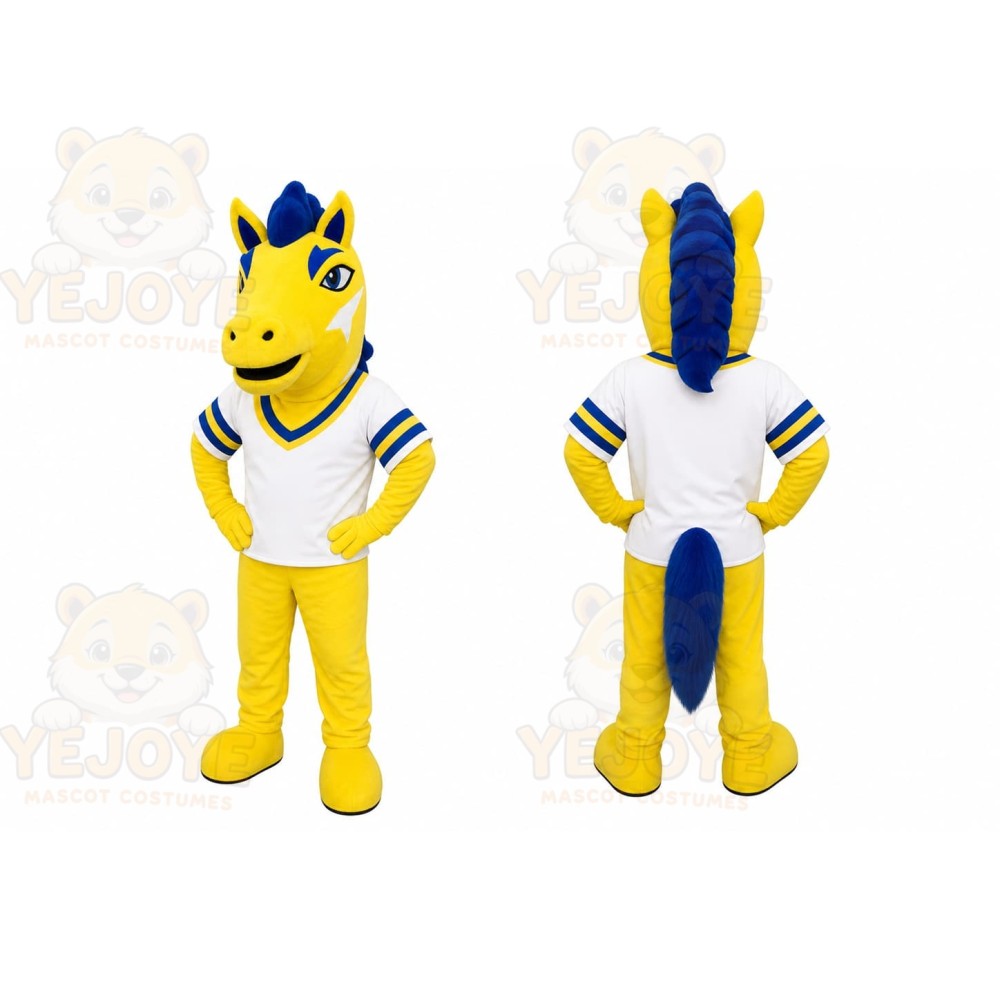 Yellow Horse Mascot Costume