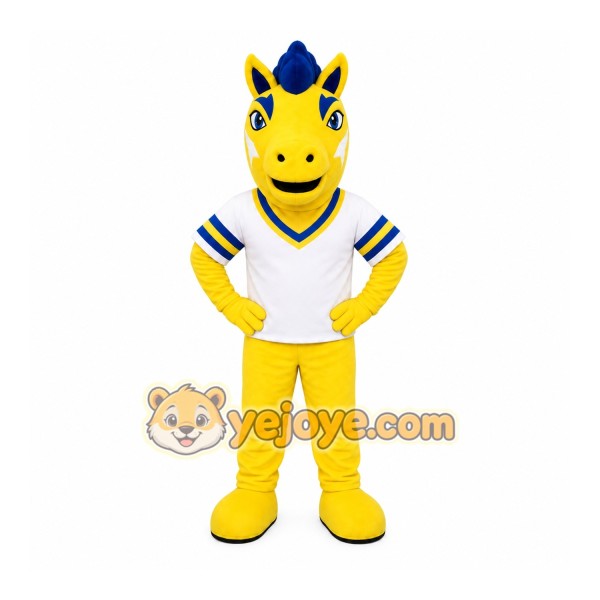 Yellow Horse Mascot Costume