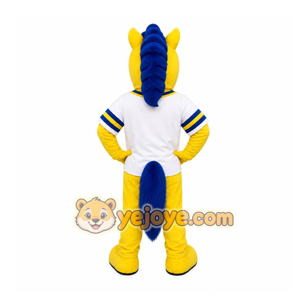 Yellow Horse Mascot Costume Yellow Horse Mascot Costume
