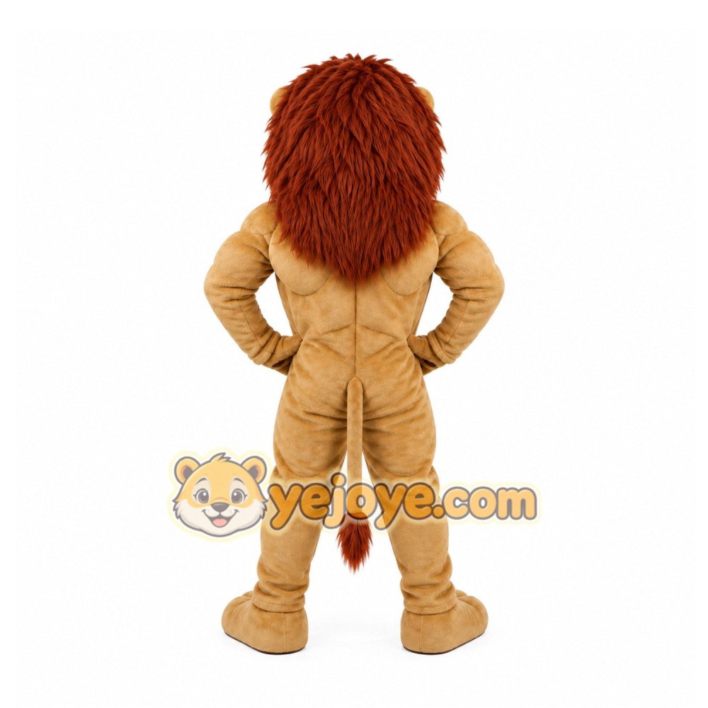 Tan Lion Mascot Costume
