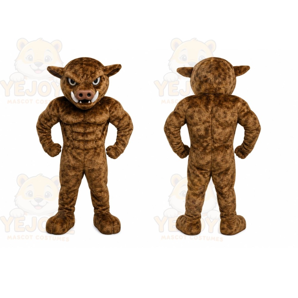 Brown Hog Mascot Costume