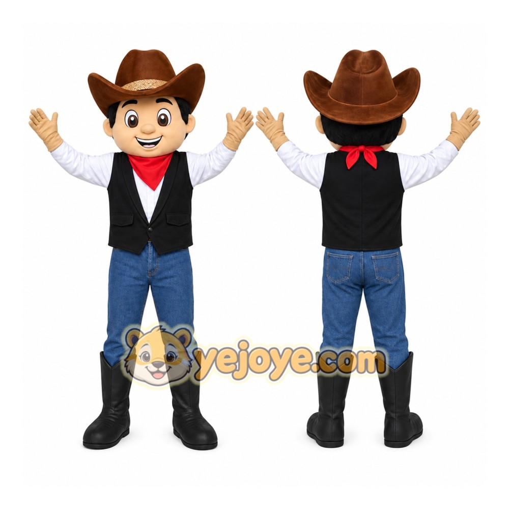 Cowboy Man Mascot Costume