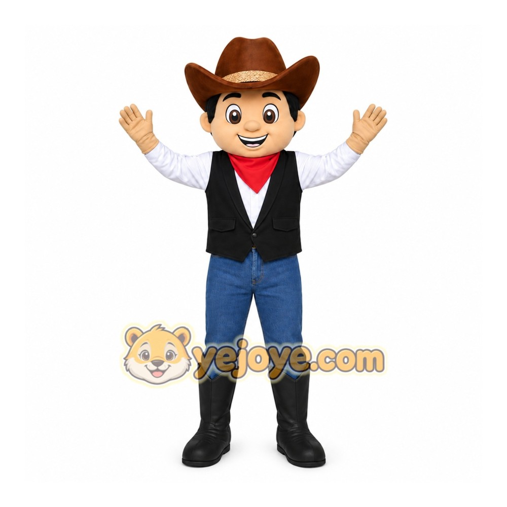 Cowboy Man Mascot Costume