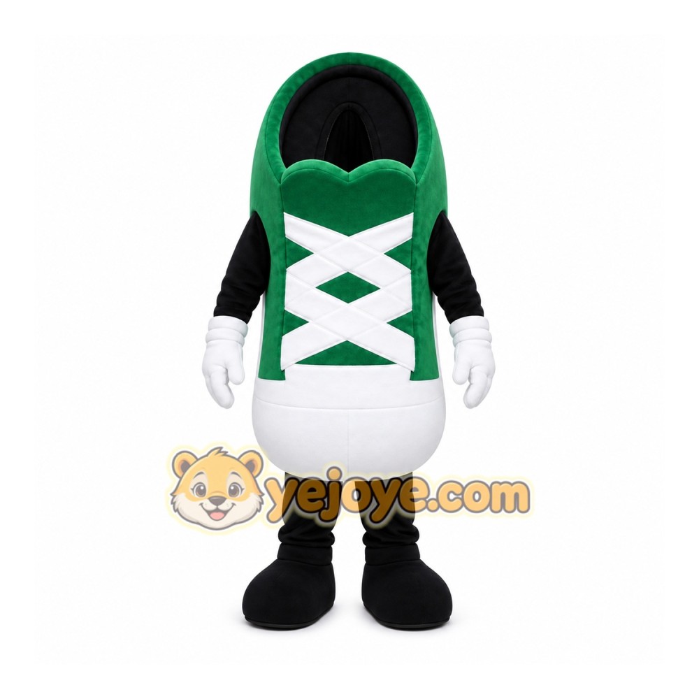 Green Shoe Character Mascot Costume Green Shoe Character Mascot Costume